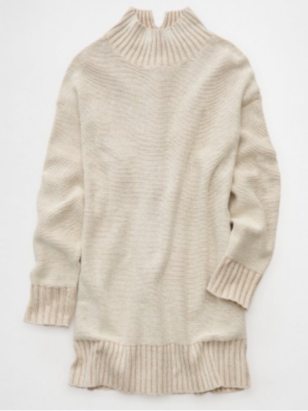 American Eagle Outfitters Cream Oversized Turtleneck Sweater dress